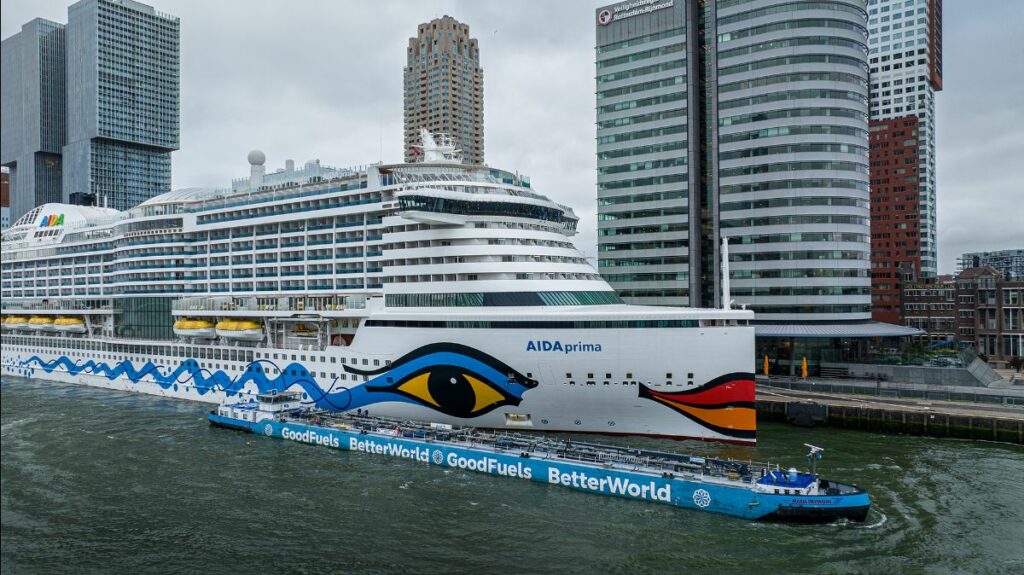 Biofuel debut for AIDA Cruises ship in Rotterdam
